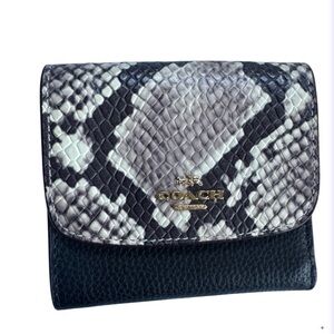 Coach Black and Gray Snakeskin Wallet NWT